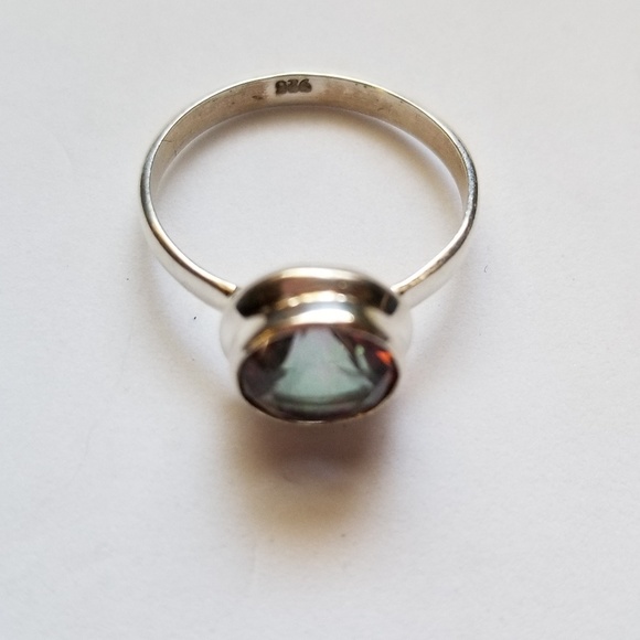 Sterling Silver mystic topaz round cut ring - Picture 12 of 12